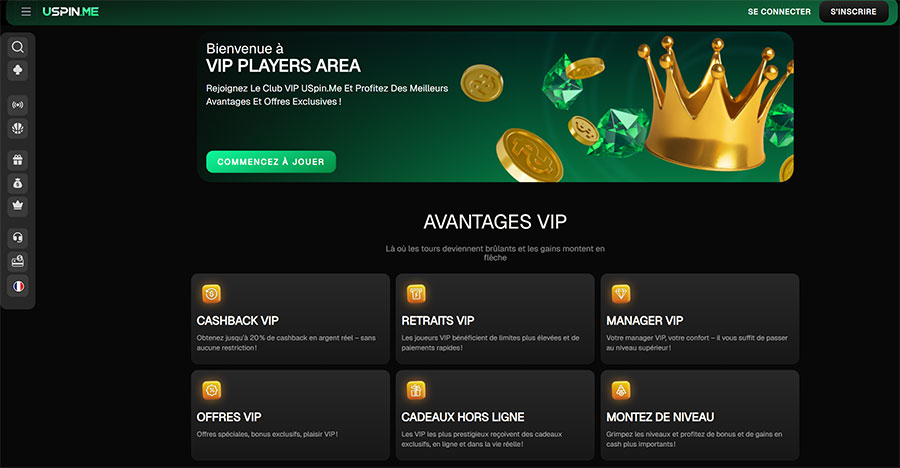 Le programme VIP uspin me casino en ligne vip